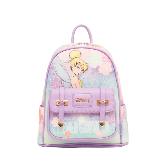 WondaPop Disney Peter Pan Tinkerbell "Never Grow Up" Limited Edition Vegan Leather Fashion Mini Backpack