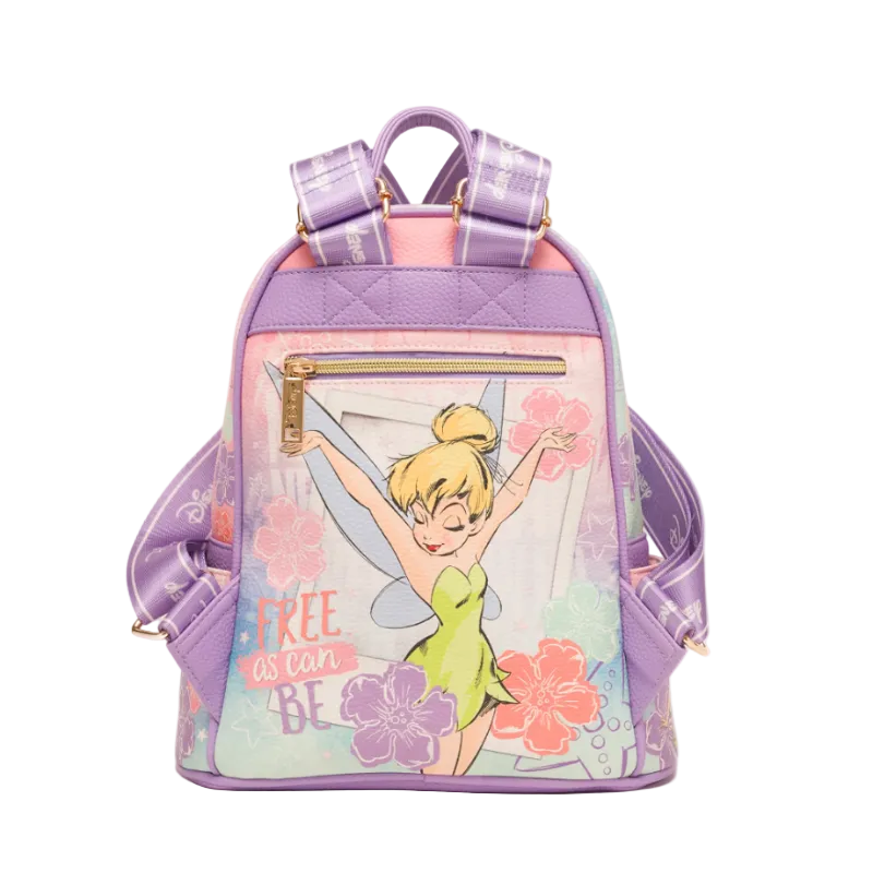WondaPop Disney Peter Pan Tinkerbell "Never Grow Up" Limited Edition Vegan Leather Fashion Mini Backpack