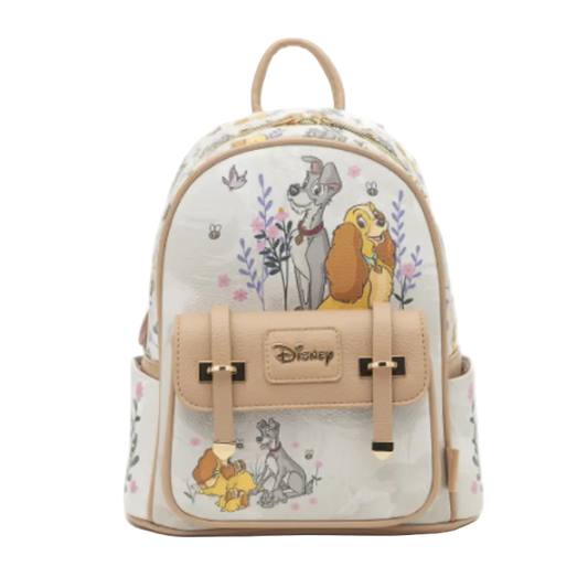 Backpack with Disney character design on a white background