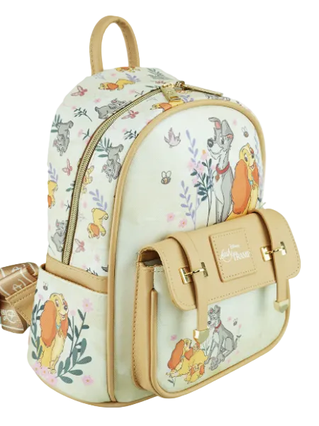 Backpack with cartoon character design on a white background