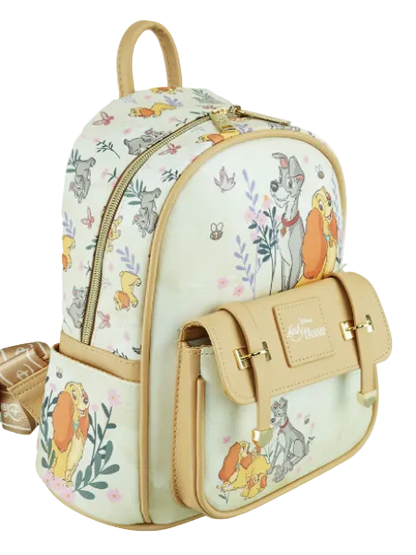 Backpack with cartoon character design on a white background