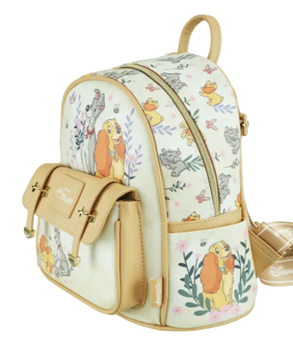 Backpack with cartoon character design on a white background