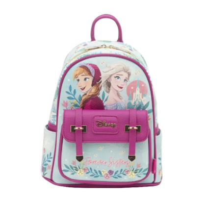 Backpack with Disney princess design on a white background