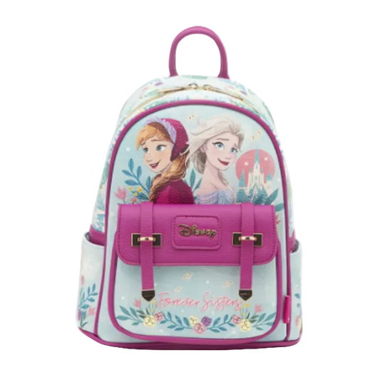 Backpack with Disney princess design on a white background