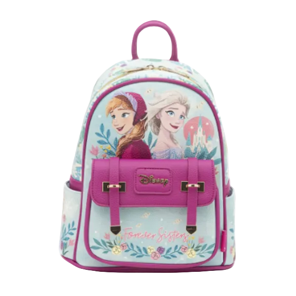 Backpack with Disney princess design on a white background