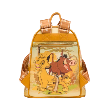Backpack with animated character design on a white background