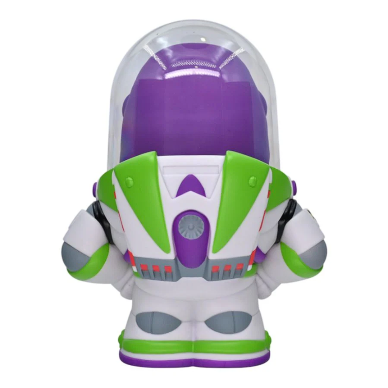 Toy figure resembling Buzz Lightyear on a white background
