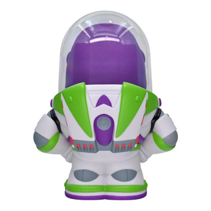 Toy figure resembling Buzz Lightyear on a white background
