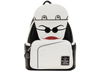 A Lounge Club Disney's The Nightmare Before Christmas Darth Vader backpack, featuring a white faux leather front with black leather side panels and a printed face design with black glasses and red lips.