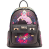 A Disney-themed mini backpack featuring Ursula from The Little Mermaid on the front, with a black pebbled leather front pocket and gold-tone hardware, set against a plain white background.