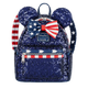 Disney Parks Minnie Mouse Sequined Stars and Stripes Backpack Loungefly
