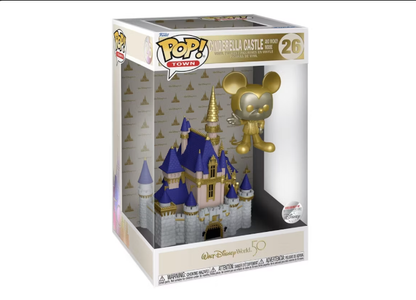 Funko Pop! Town Cinderella Castle and Mickey Mouse Gold 50th Anniversary #26 Exclusive