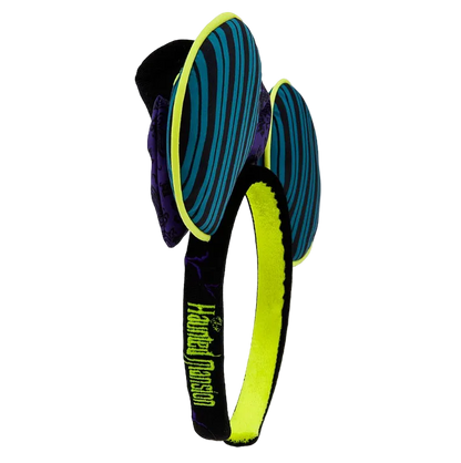 The Haunted Mansion Wallpaper Ear Headband with HM Crest Bow