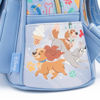 Blue bag with cartoon dog design and Disney logo