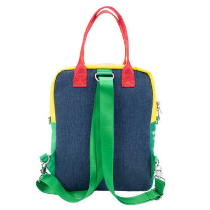 Peanuts 75th Anniversary Color Block Denim Convertible Bag