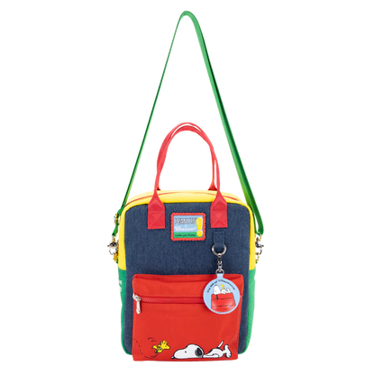 Peanuts 75th Anniversary Color Block Denim Convertible Bag