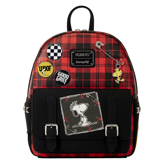Peanuts Punk Snoopy Grunge Mini Backpack front