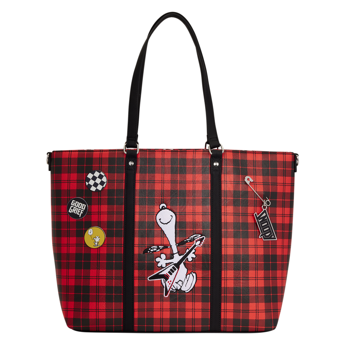 Peanuts Punk Snoopy Grunge Tote Crossbody Bag front