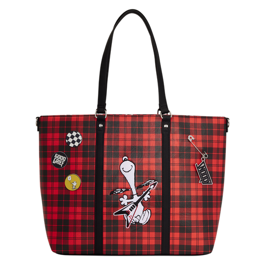 Peanuts Punk Snoopy Grunge Tote Crossbody Bag front
