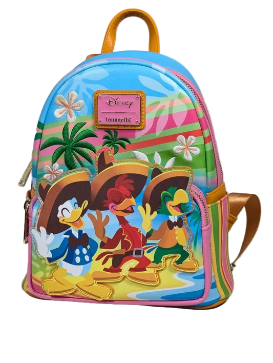 The Three Caballeros Donald, Panchito & José Beach Scene Mini Backpack Exclusive