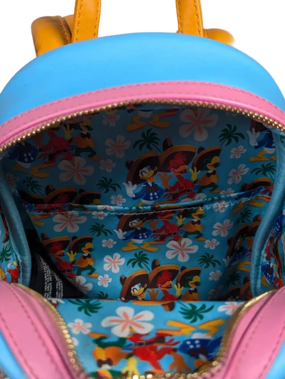 The Three Caballeros Donald, Panchito & José Beach Scene Mini Backpack Exclusive Loungefly