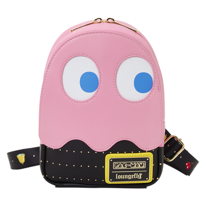 Loungefly Pac-Man Pinky Ghost Glow-in-the-Dark Sling Crossbody Bag