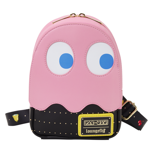 Loungefly Pac-Man Pinky Ghost Glow-in-the-Dark Sling Crossbody Bag