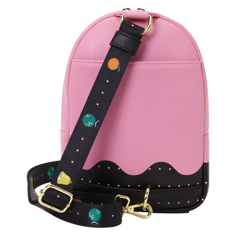 Loungefly Pac-Man Pinky Ghost Glow-in-the-Dark Sling Crossbody Bag
