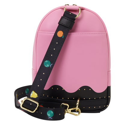 Loungefly Pac-Man Pinky Ghost Glow-in-the-Dark Sling Crossbody Bag