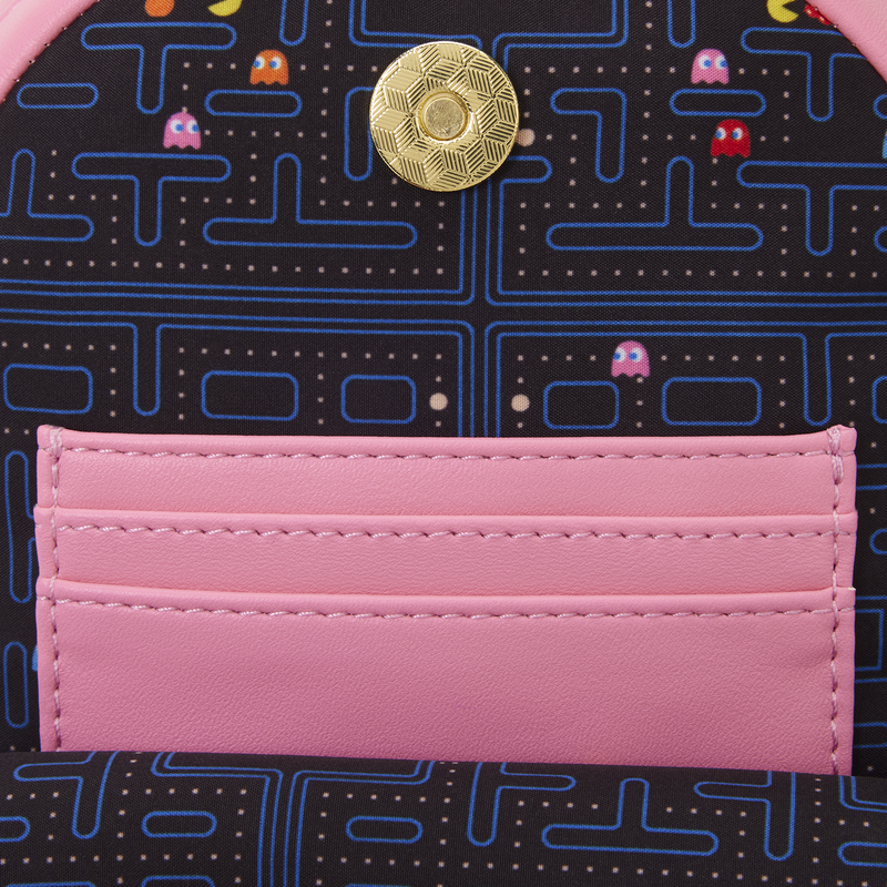 Loungefly Pac-Man Pinky Ghost Glow-in-the-Dark Sling Crossbody Bag