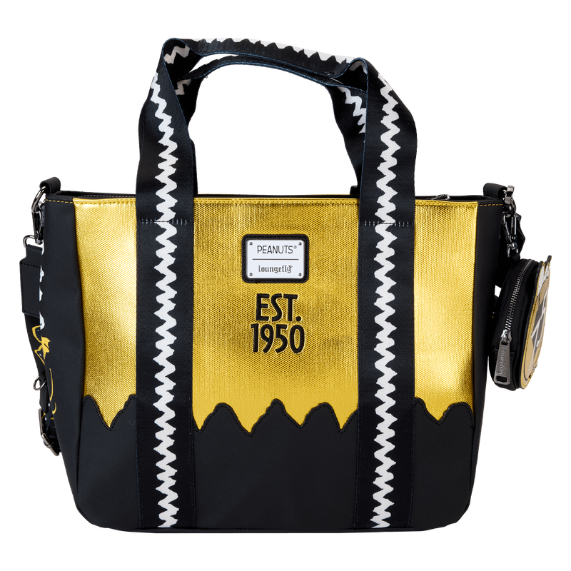 Loungefly Peanuts 75th Anniversary Snoopy & Gang Tote Crossbody Bag With Coin Bag