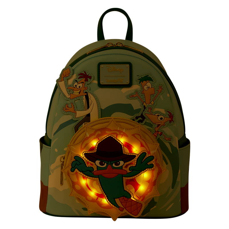 Loungefly Disney Phineas and Ferb Light-Up Perry the Platypus Mini Backpack