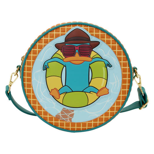 Loungefly Disney Phineas and Ferb Perry the Platypus Pool Crossbody Bag