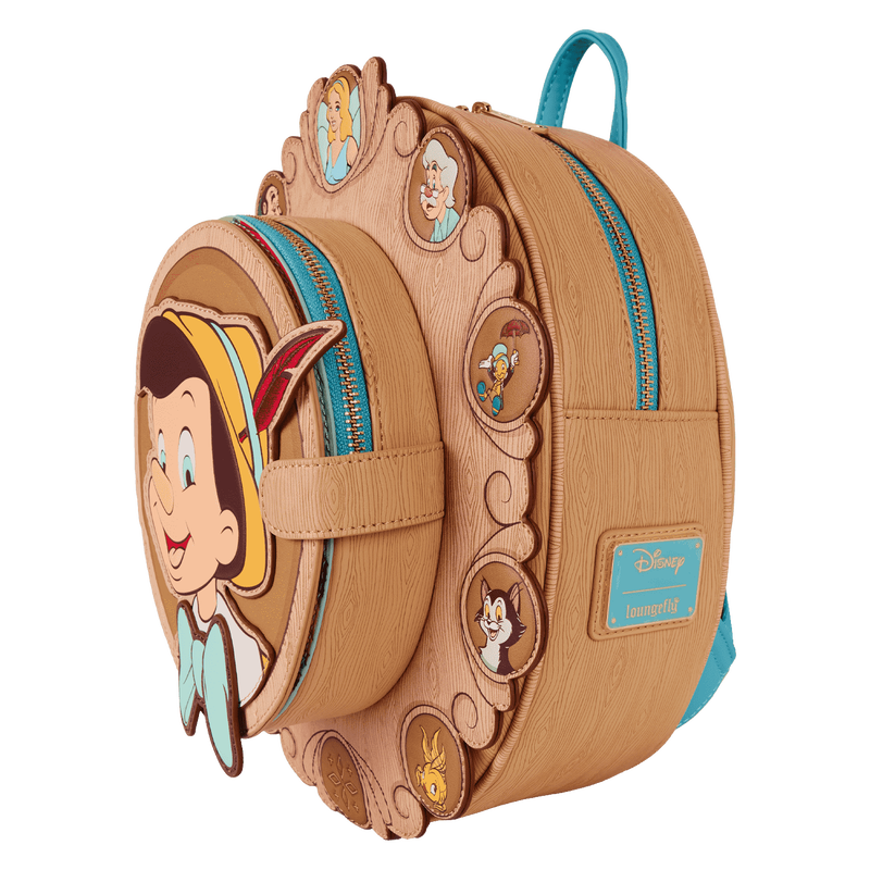 Backpack with cartoon character design on a white background