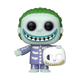 Funko Pop! vinyl figure of the Joker from The Dark Knight, featuring green hair, a pale face with a wide grin, a purple robe with white bone details, and holding a white skull.