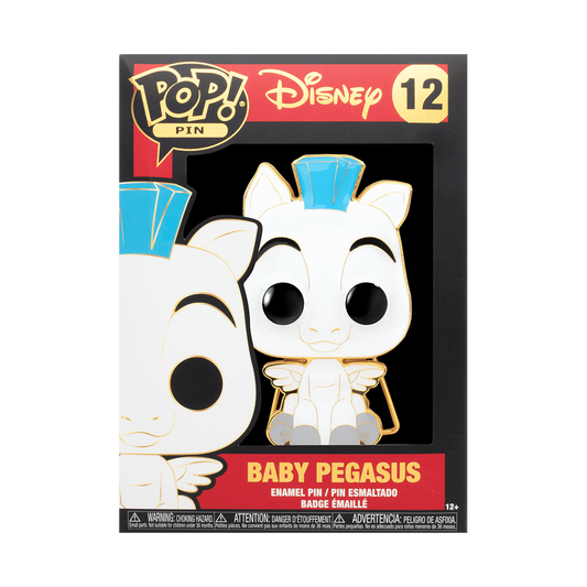 Baby Pegasus Disney Pop! Pin packaging with black background