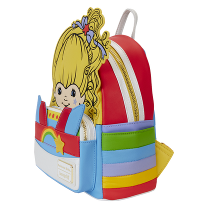 Colorful backpack with character design on a white background