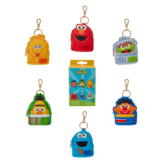 Sesame Street Cosplay Mystery Mini Backpack Keychain Charm lineup