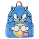 Blue backpack with Sonic the Hedgehog design on a white background