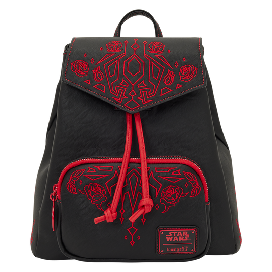 Loungefly Star Wars Darth Maul Drawstring Mini Backpack with Red Embroidery