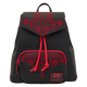 Black backpack with red embroidery and 'Star Wars' logo on a white background