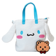 Sanrio Cinnamoroll Cosplay Sherpa Tote Crossbody Bag With Coin Bag