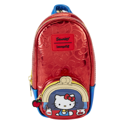 Sanrio Hello Kitty 50th Anniversary Coin Bag Metallic Stationery Mini Backpack Pencil Case