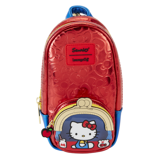 Sanrio Hello Kitty 50th Anniversary Coin Bag Metallic Stationery Mini Backpack Pencil Case