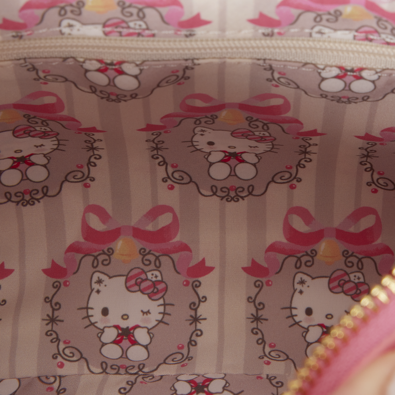 Hello Kitty Quilted Crossbody Bag with Beaded Handle & Bag Charm