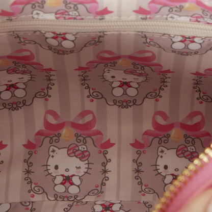 Hello Kitty Quilted Crossbody Bag with Beaded Handle & Bag Charm