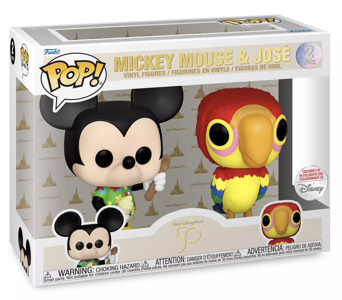 Funko Pop! Mickey Mouse and José Enchanted Tiki Room 50th Anniversary Figure Set Exclusive