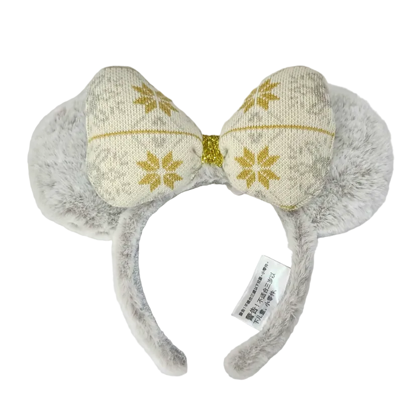 Minnie Mouse Winter Knit Bow Ear Headband