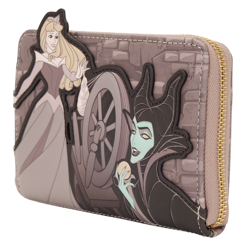  wallet with characters from Disney's Sleeping Beauty and Maleficent