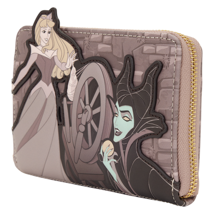  wallet with characters from Disney's Sleeping Beauty and Maleficent